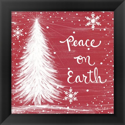 Framed Peace on Earth Trees Print