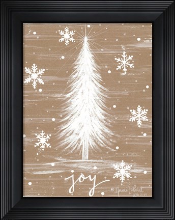 Framed Joy Christmas Tree Print