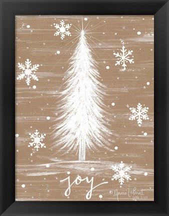 Framed Joy Christmas Tree Print