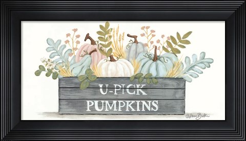 Framed U-Pick Pumpkins Print