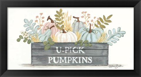 Framed U-Pick Pumpkins Print