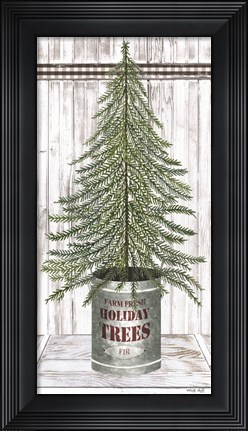 Framed Galvanized Pot Fir Print