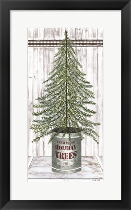 Framed Galvanized Pot Fir Print