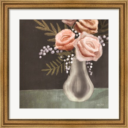 Framed Pink Roses Print