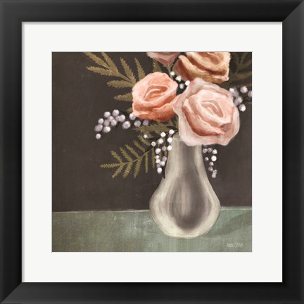 Framed Pink Roses Print