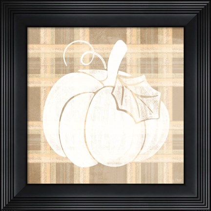 Framed Plaid Pumpkin II Print