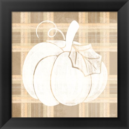 Framed Plaid Pumpkin II Print