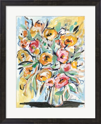 Framed Abstract Florals Print