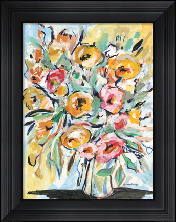 Framed Abstract Florals Print