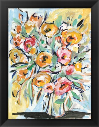 Framed Abstract Florals Print