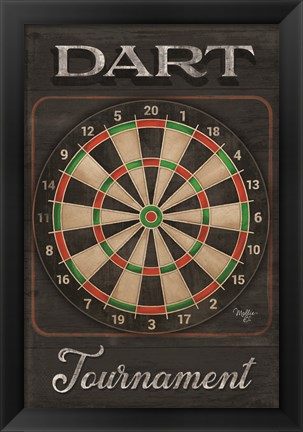 Framed Dart Tournament Print