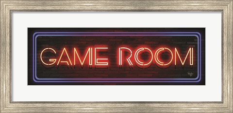 Framed Game Room Neon Sign Print
