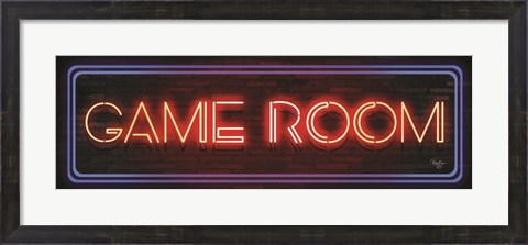 Framed Game Room Neon Sign Print