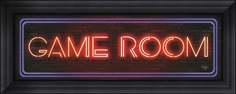 Framed Game Room Neon Sign Print