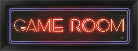 Framed Game Room Neon Sign Print