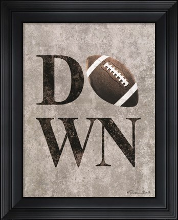 Framed Football DOWN Print