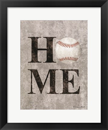 Framed Baseball HOME Print