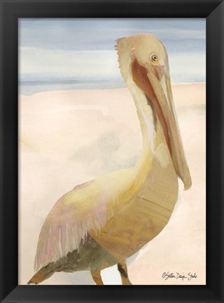 Framed Pelican 1 Print