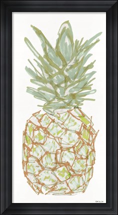 Framed Sketchy Pineapple 2 Print