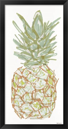 Framed Sketchy Pineapple 2 Print