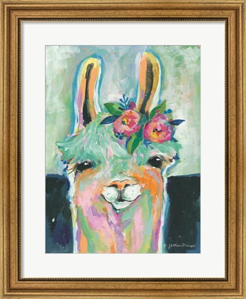 Framed Happy Llama Print
