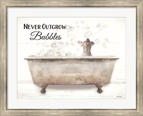 Framed Never Outgrow Bubbles Print