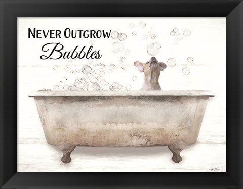 Framed Never Outgrow Bubbles Print