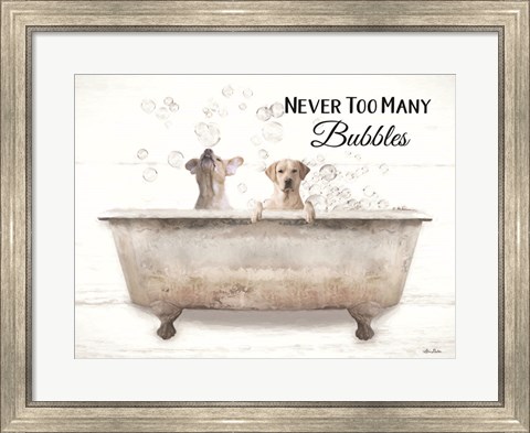 Framed Never Too Many Bubbles Print