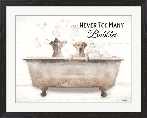 Framed Never Too Many Bubbles Print