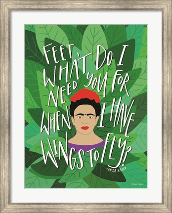 Framed Frida - Wings to Fly Print