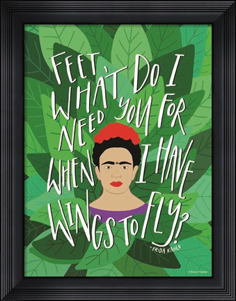 Framed Frida - Wings to Fly Print