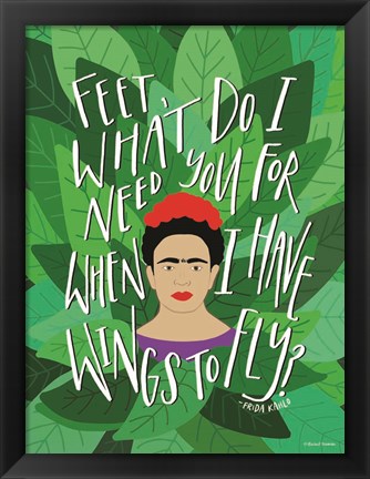 Framed Frida - Wings to Fly Print