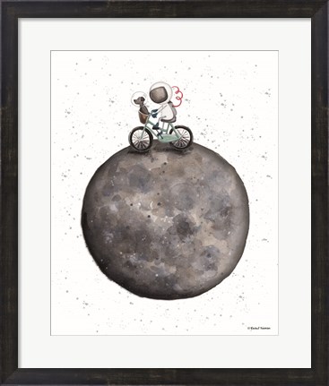 Framed Bike on Moon Print