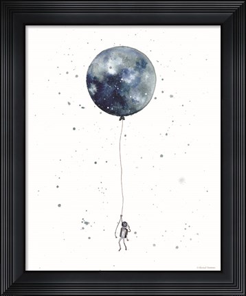 Framed Moon Balloon Print