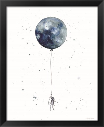 Framed Moon Balloon Print