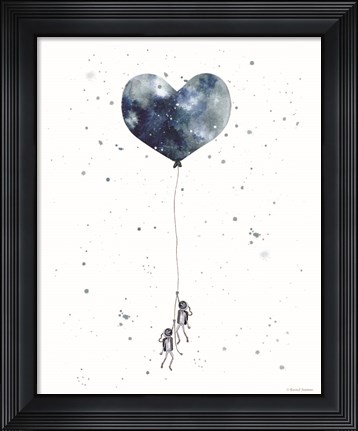 Framed Heart on Balloon Print