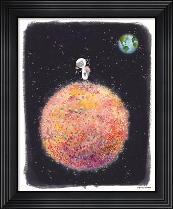 Framed Stop and Smell the Moon Print