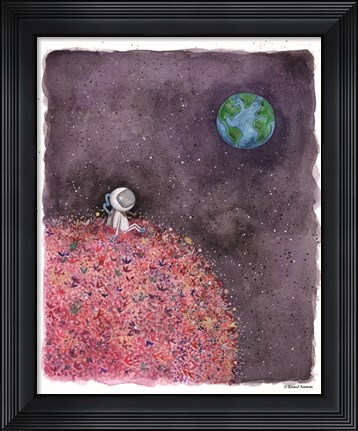 Framed Sitting on a Flower Moon Print