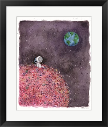 Framed Sitting on a Flower Moon Print