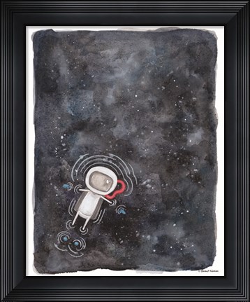 Framed Swim in Space Print