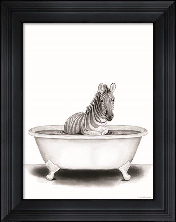 Framed Zebra in Tub Print