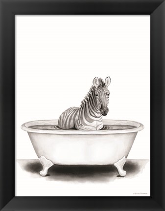 Framed Zebra in Tub Print