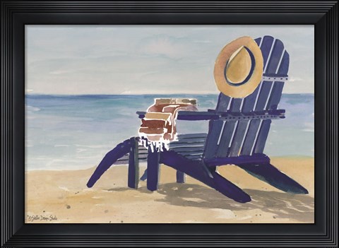 Framed Beach Chairs 2 Print