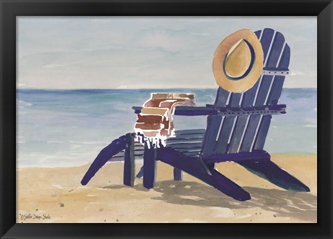 Framed Beach Chairs 2 Print