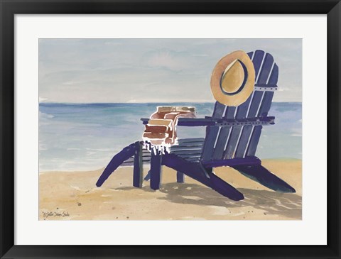 Framed Beach Chairs 2 Print