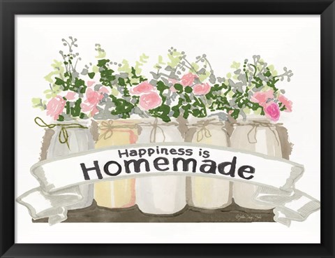 Framed Happiness is Homemade Print