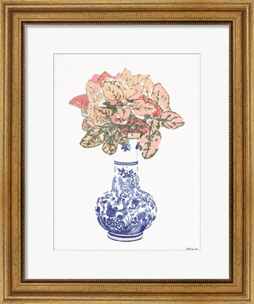 Framed Blue and White Vase 4 Print