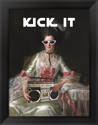 Framed Kick It Print