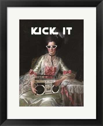 Framed Kick It Print