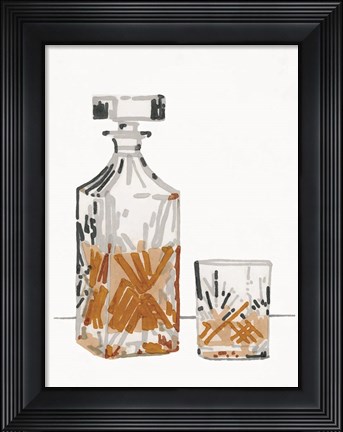 Framed Vintage Decanter 2 Print